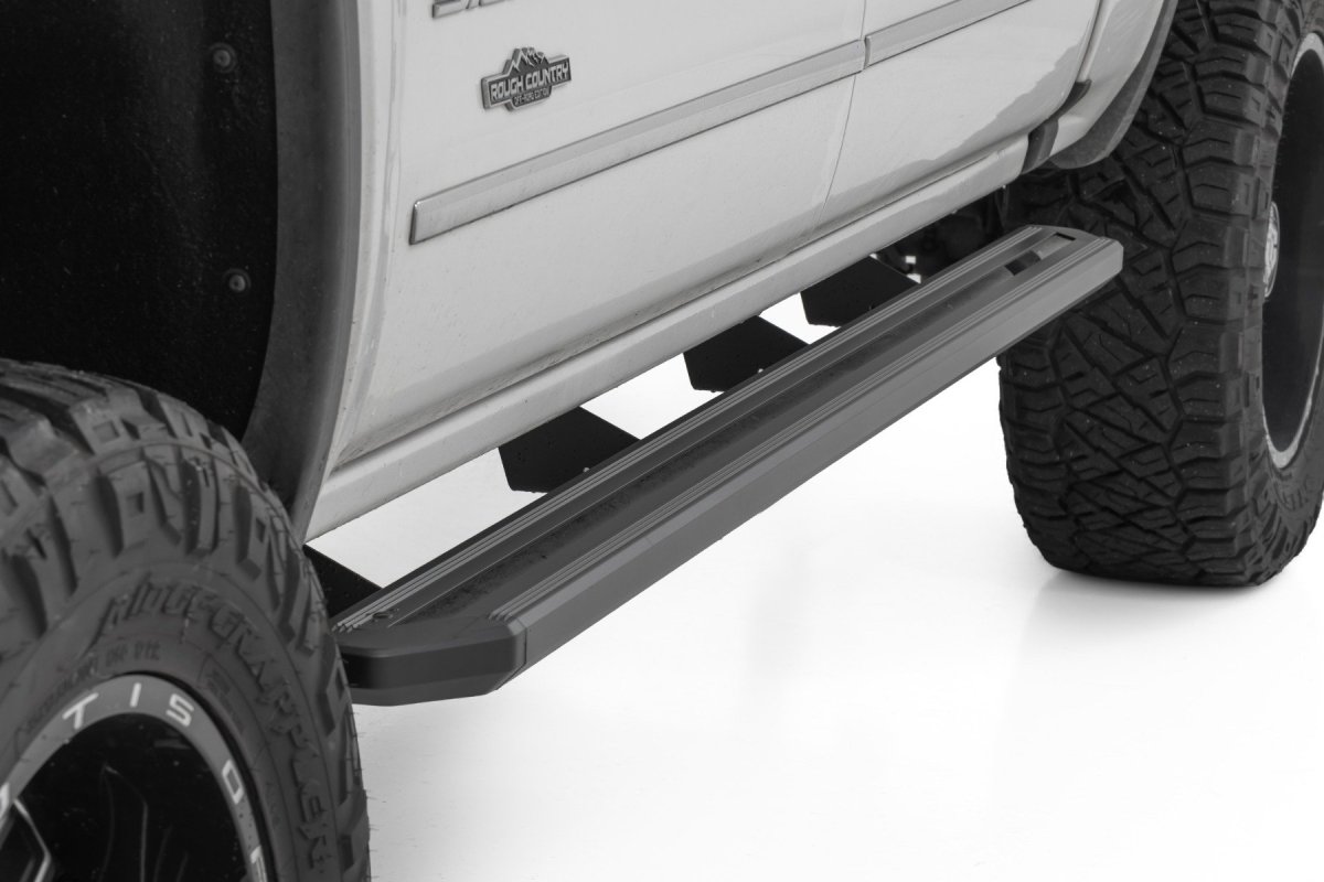 GMC 3500HD LED Running Boards - Rough Country - Bluetooth-Controlled, Crew Cab - Multi-Color - '07-'19